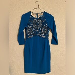 Antonio Melani EUC, size 2, vibrant blue dress.